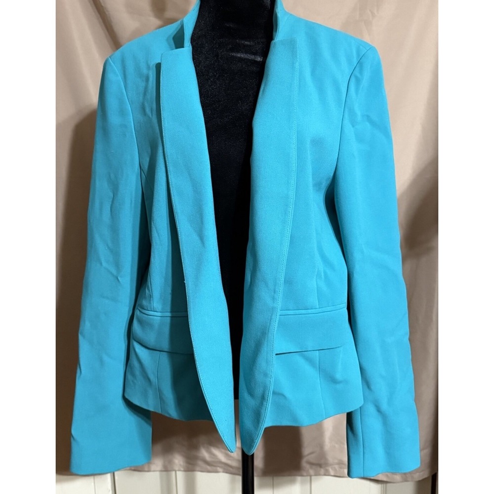 Loft Flap Over Coat Jacket Size 16 Turquoise Angle Cut Beautiful